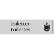 Zelfklevend deurbordje toiletten