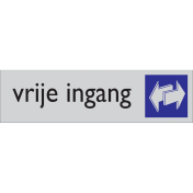 Zelfklevend deurbordje Vrije Ingang