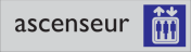 Zelfklevend deurbordje Ascenseur
