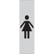 Zelfklevend deurbordje Dames (Verticaal)