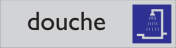 Zelfklevend deurbordje Douche
