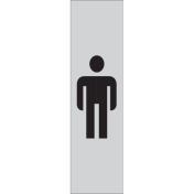 Zelfklevend deurbordje Heren (Verticaal)