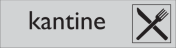 Zelfklevend deurbordje Kantine