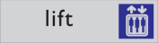 Zelfklevend deurbordje Lift