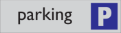 Zelfklevend deurbordje Parking