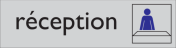 Zelfklevend deurbordje Réception