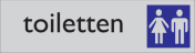 Zelfklevend deurbordje toiletten