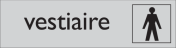 Zelfklevend deurbordje Vestiaire Messieurs