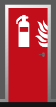 Deursticker "Brandblusser met vlam" - ISO 7010