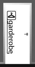 Deursticker Garderobe