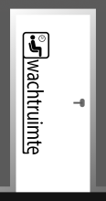 Deursticker Wachtruimte