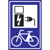 Parkeerbord "Oplaadpunt elektrische fiets" Dibond 400x600mm