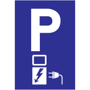 Parkeerbord "Elektrisch oplaadpunt" Dibond 400x600mm