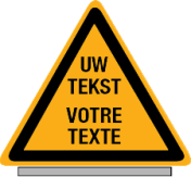 Gevarendriehoek "Eigen Tekst" (Aluminium)