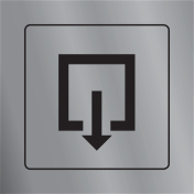 Dubbelzijdig aluminium bord met pictogram voor het aanduiden van de uitgang