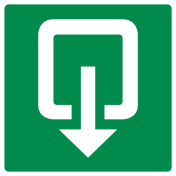 Dubbelzijdig forex bord met pictogram uitgang