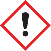 Ruitvorm sticker met pictogram "Gevaarlijke, schadelijke en irriterende stoffen" - GHS07