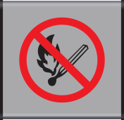 Aluminium geprofileerd bord met pictogram Roken en open vuur verboden ISO7010 - P003