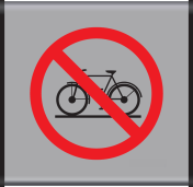 Aluminium geprofileerd bord met pictogram Verboden fietsen te plaatsen