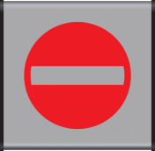 Aluminium geprofileerd bord met pictogram Verboden richting