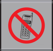 Aluminium geprofileerd bord met pictogram Mobiele telefoon verboden