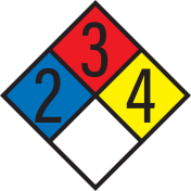 Gevaarsetiket Gevaren Diamant - sticker - NFPA 704 