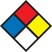 Gevaarsetiket Gevaren Diamant - sticker - NFPA 704