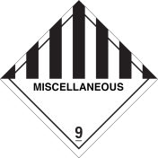 Gevaarsetiket Diverse Gevaarlijke Stoffen 9 - sticker op rol - IATA