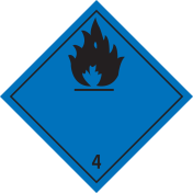 Gevaarsetiket Gevaarlijk voor contact met water 4.3 - sticker - ADR, ADN, IMO, IMDG, RID en IATA