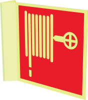 Brandhaspel (haaks fotoluminescerend)