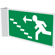 Nooduitgang trap omhoog (haaks)