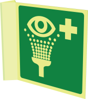 Bord fotoluminescerend Oogdouche haaks