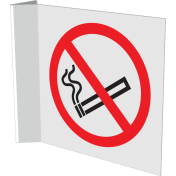 Haaks bord met pictogram Roken verboden ISO7010 - P002