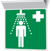 Haaks bord plafond nooddouche