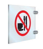 Etenswaren Verboden (Plexiglas Haaks Bord)