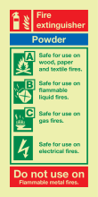 IMO Sign Fire Extinguisher powder 