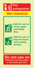 IMO Sign Fire Extinguisher Wet Chemical