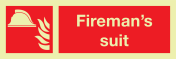 IMO Sign and text Fireman's suit