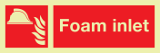 IMO Sign and text Foam Inlet