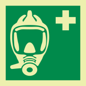 Fotoluminescerende sticker met IMO pictogram EEBD