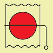 IMO Sign Fire Damper in Vent Duct