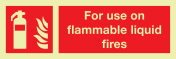 IMO Sign for use on flammable liquid fires