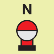 IMO Sign fixed Nitrogen extinguishing bottle in protected area