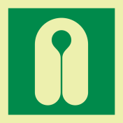 Fotoluminescerende sticker met IMO pictogram reddingsvest