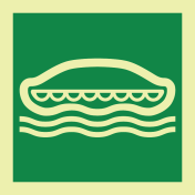 Sticker met IMO pictogram van een reddingsboot