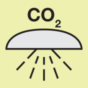 IMO Sign Space protected by co2 extinguishing system