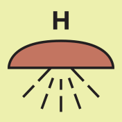 IMO Sign Space protected by halon extinguishing system