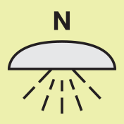 IMO Sign Space protected by nitrogen extinguishing system