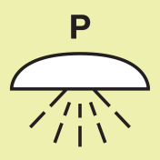 IMO Sign Space protected by powder extinguishing system