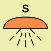 IMO Sign Space protected by sprinkler system